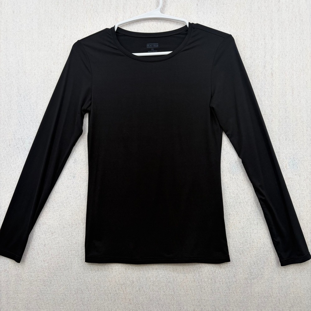 Uniqlo Heattech Long Sleeve Crew Neck Thermal Top Black XS 478938